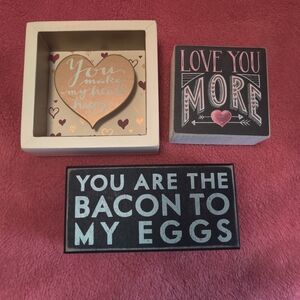 3 PCS of Primitive By Kathy box signs